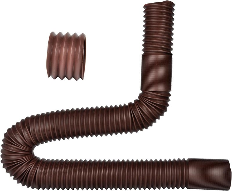 POLARDAYS 6.6ft Extra Flexible Pipe for 3 inches Downspout Extender Pipe, Inside Diameter 2.6 inches and Outside Diameter 3 inches,Drain Downspout Extender,Gutter Connector Rainwater Drainage - Image 1